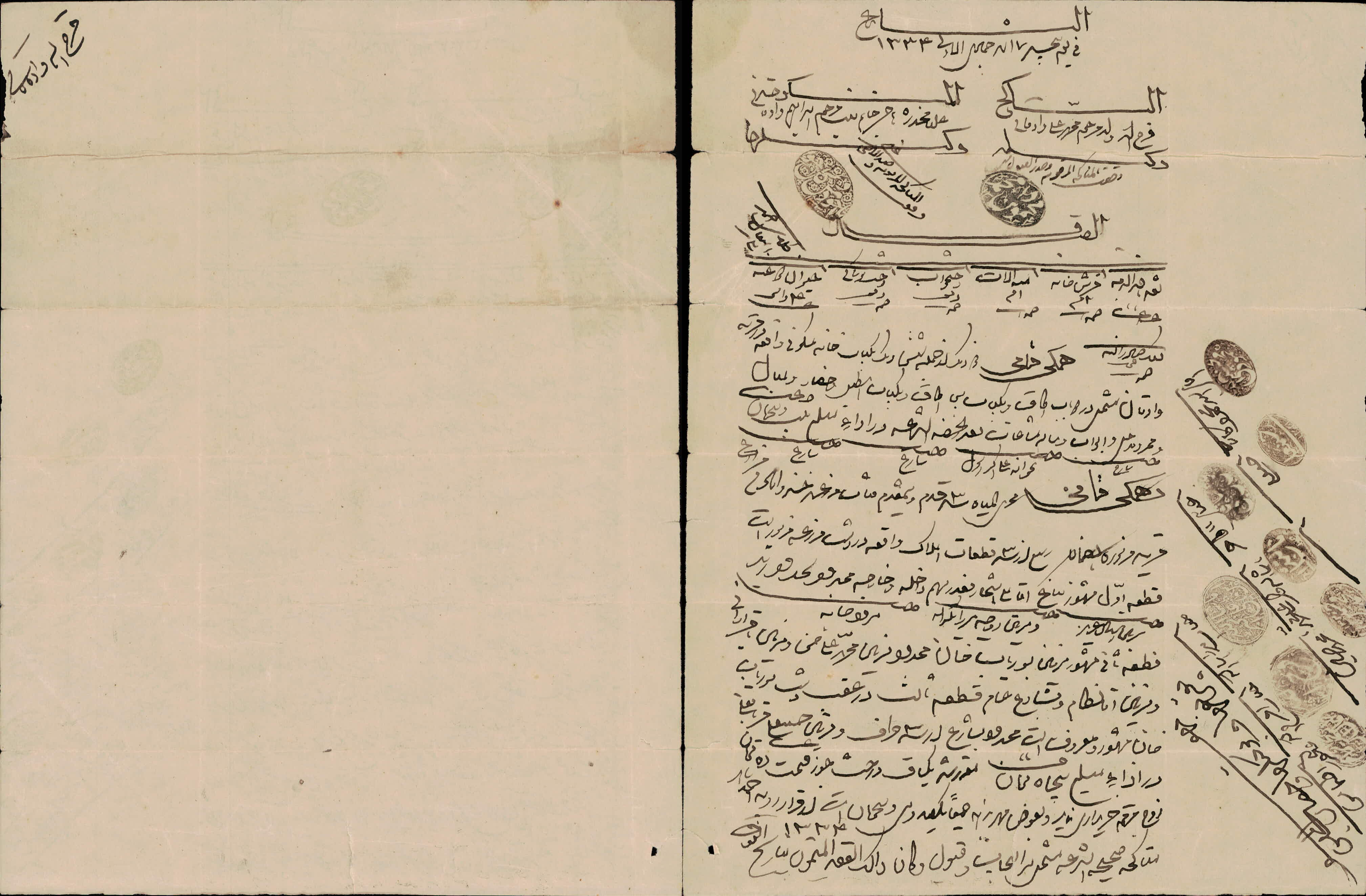 پاگیره عقد فرج اله فرزند محمدعلی وادقانی با هاجر خانم فرزند ابراهیم وادقانی